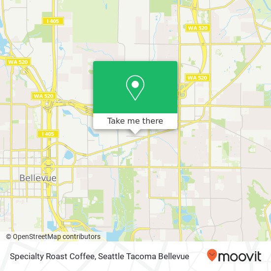 Mapa de Specialty Roast Coffee, 13600 NE 16th St Bellevue, WA 98005