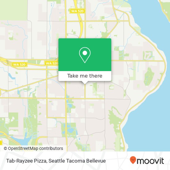 Mapa de Tab-Rayzee Pizza, 1313 156th Ave NE Bellevue, WA 98008