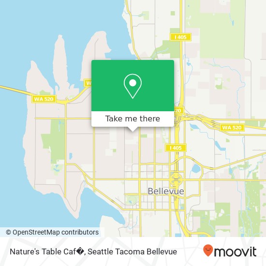 Mapa de Nature's Table Caf�, 10223 NE 20th Pl Bellevue, WA 98004