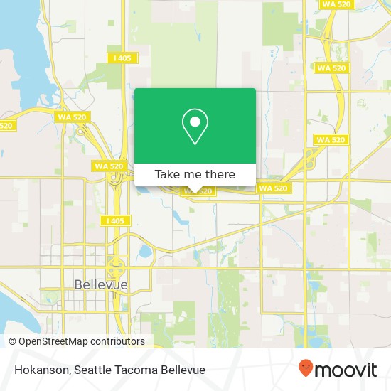 Mapa de Hokanson, 12840 NE 21st Pl Bellevue, WA 98005