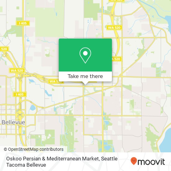 Mapa de Oskoo Persian & Mediterranean Market, 14100 NE 20th St Bellevue, WA 98007