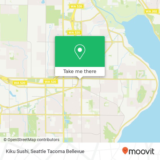 Mapa de Kiku Sushi, 15555 NE 24th St Bellevue, WA 98007