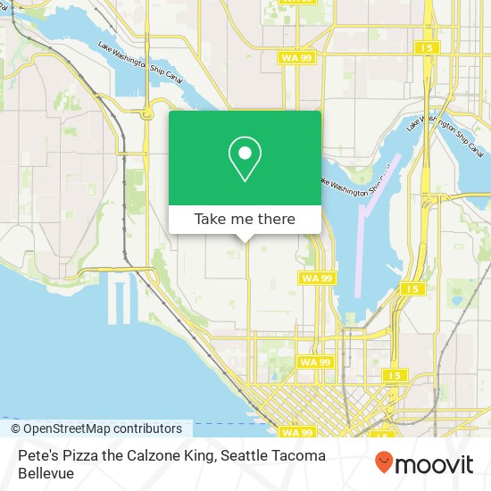 Pete's Pizza the Calzone King, 1919 Queen Anne Ave N Seattle, WA 98109 map