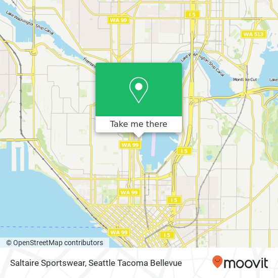 Mapa de Saltaire Sportswear, 1633 Westlake Ave N Seattle, WA 98109