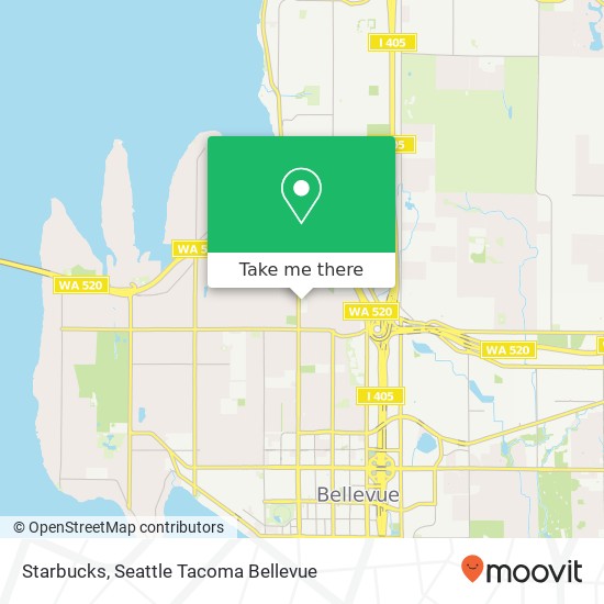 Mapa de Starbucks, 2636 Bellevue Way NE Bellevue, WA 98004