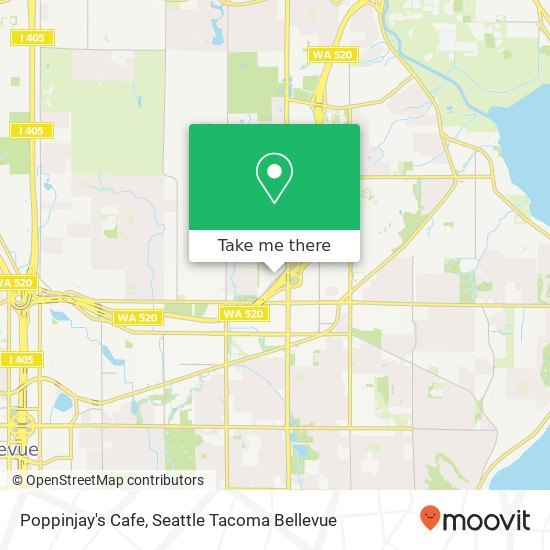 Mapa de Poppinjay's Cafe, 14673 NE 29th Pl Bellevue, WA 98007