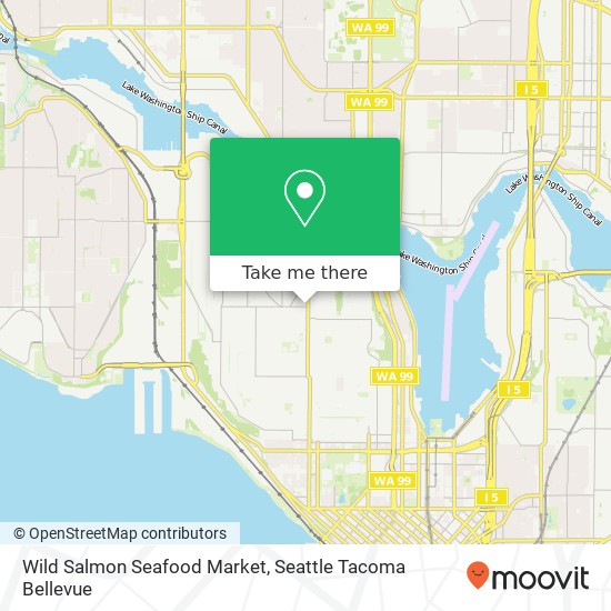 Mapa de Wild Salmon Seafood Market, 2401 Queen Anne Ave N Seattle, WA 98109