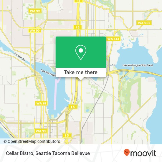 Mapa de Cellar Bistro, 2355 10th Ave E Seattle, WA 98102