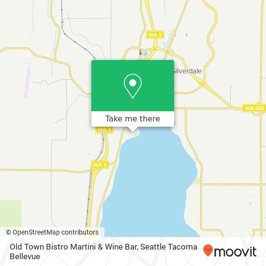 Mapa de Old Town Bistro Martini & Wine Bar, 3388 NW Byron St Silverdale, WA 98383