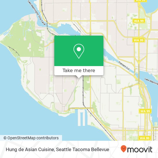 Mapa de Hung de Asian Cuisine, 2809 Thorndyke Ave W Seattle, WA 98199