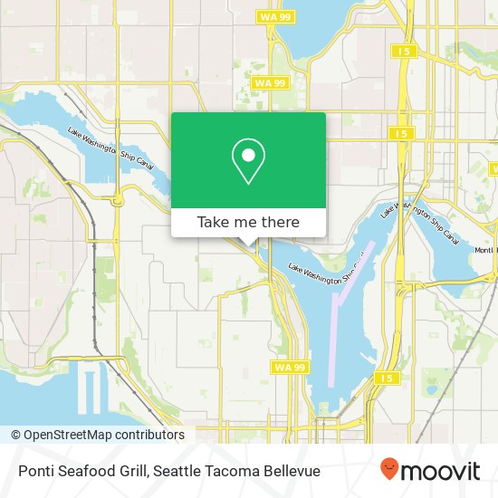 Mapa de Ponti Seafood Grill, 3014 3rd Ave N Seattle, WA 98109