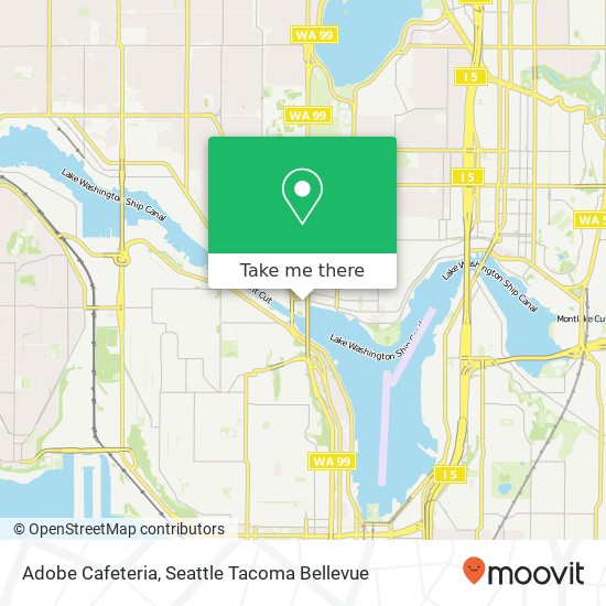 Mapa de Adobe Cafeteria, 801 N 34th St Seattle, WA 98103
