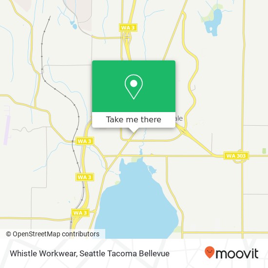 Mapa de Whistle Workwear, 10315 Silverdale Way NW Silverdale, WA 98383