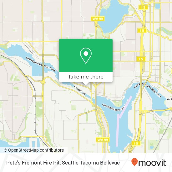 Mapa de Pete's Fremont Fire Pit, 462 N 36th St Seattle, WA 98103
