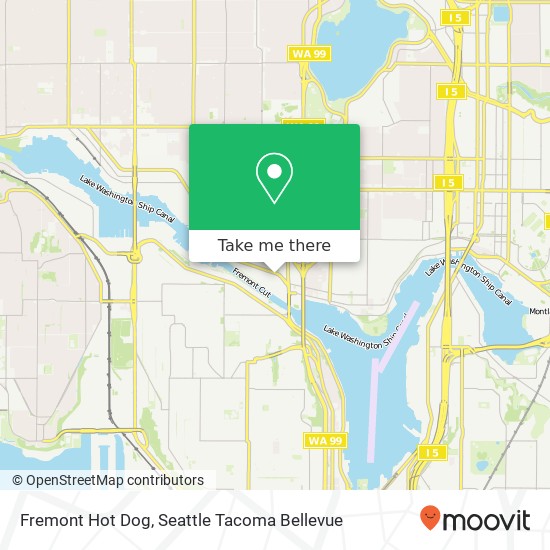 Mapa de Fremont Hot Dog, 503 N 36th St Seattle, WA 98103