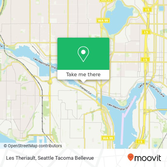 Mapa de Les Theriault, 106 N 36th St Seattle, WA 98103