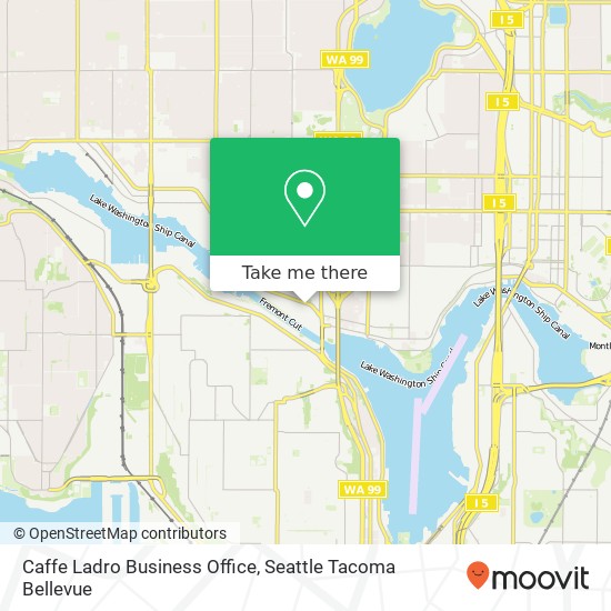 Mapa de Caffe Ladro Business Office, 475 N 36th St Seattle, WA 98103