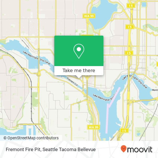 Mapa de Fremont Fire Pit, 501 N 36th St Seattle, WA 98103