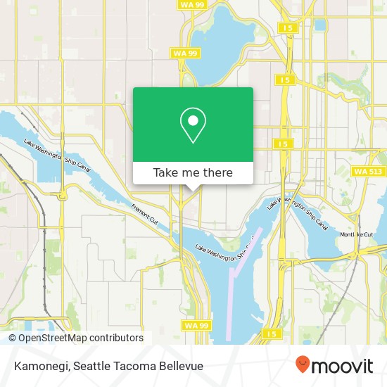 Mapa de Kamonegi, 1054 N 39th St Seattle, WA 98103