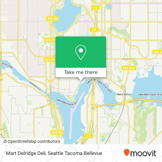 Mapa de Mart Delridge Deli, 3721 Eastern Ave N Seattle, WA 98103