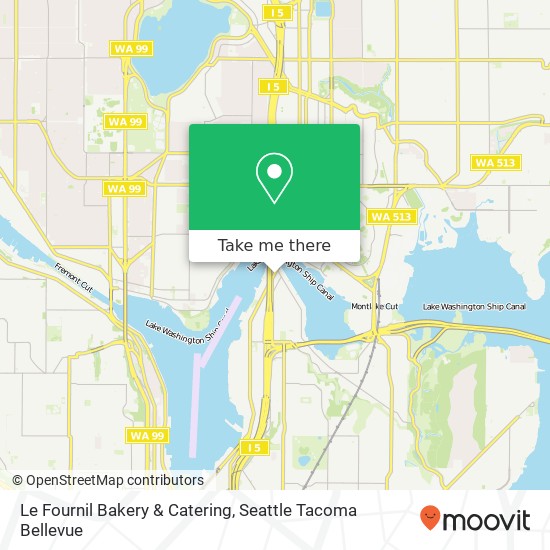 Mapa de Le Fournil Bakery & Catering, 3230 Eastlake Ave E Seattle, WA 98102