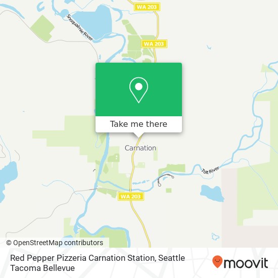 Mapa de Red Pepper Pizzeria Carnation Station, 4721 Tolt Ave Carnation, WA 98014