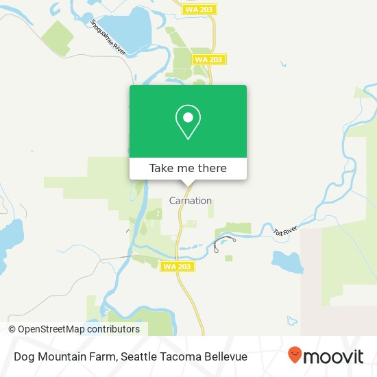 Mapa de Dog Mountain Farm, 4721 Tolt Ave Carnation, WA 98014