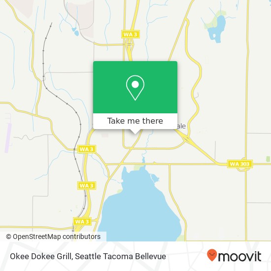 Mapa de Okee Dokee Grill, 10315 Silverdale Way NW Silverdale, WA 98383