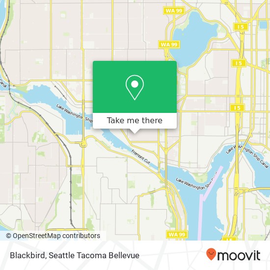 Mapa de Blackbird, 120 NW 40th St Seattle, WA 98107