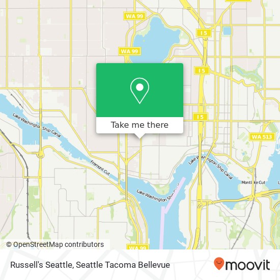 Mapa de Russell's Seattle, 4111 Stone Way N Seattle, WA 98103