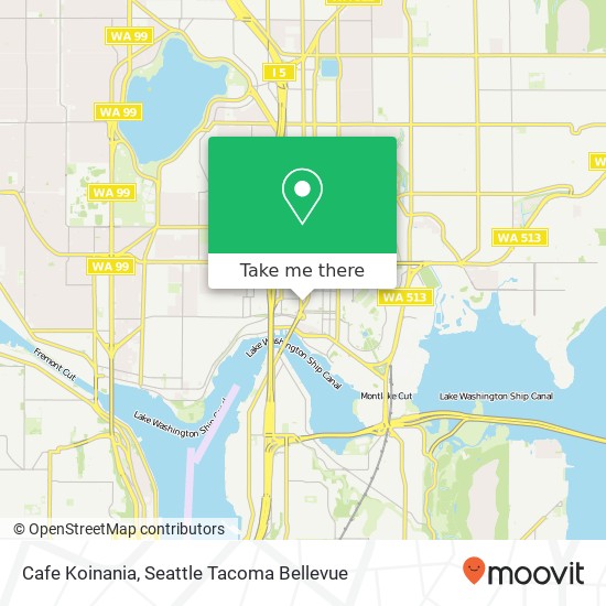 Mapa de Cafe Koinania, 4100 Roosevelt Way NE Seattle, WA 98105