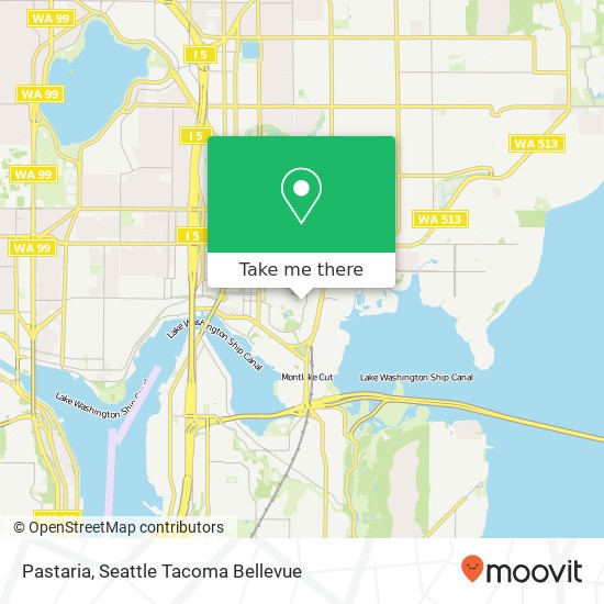 Mapa de Pastaria, 4001 E Stevens Way NE Seattle, WA 98195