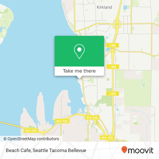 Mapa de Beach Cafe, 1170 Carillon Pt Kirkland, WA 98033