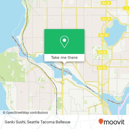 Mapa de Genki Sushi, 1416 NW 46th St Seattle, WA 98107