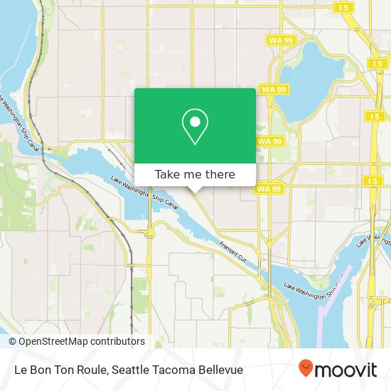 Mapa de Le Bon Ton Roule, 4332 Leary Way NW Seattle, WA 98107