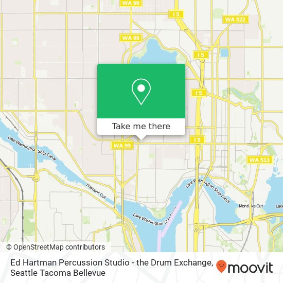 Mapa de Ed Hartman Percussion Studio - the Drum Exchange, 4501 Interlake Ave N Seattle, WA 98103