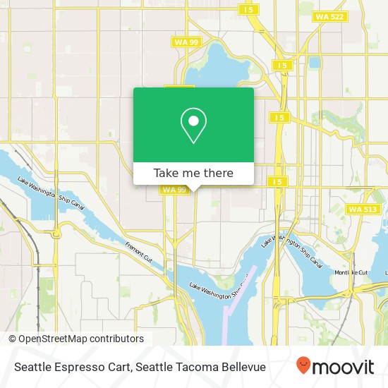 Mapa de Seattle Espresso Cart, N 44th St Seattle, WA 98103