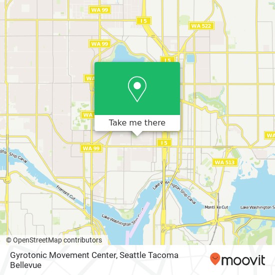 Mapa de Gyrotonic Movement Center, 4649 Sunnyside Ave N Seattle, WA 98103
