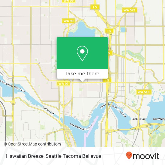 Mapa de Hawaiian Breeze, 1719 N 45th St Seattle, WA 98103