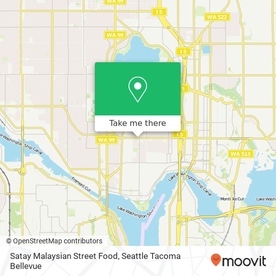 Mapa de Satay Malaysian Street Food, 1711 N 45th St Seattle, WA 98103