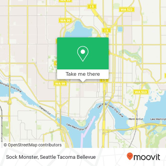 Mapa de Sock Monster, 1909 N 45th St Seattle, WA 98103