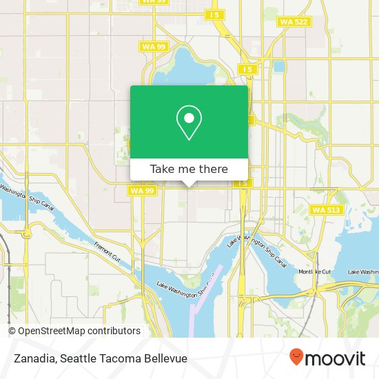 Mapa de Zanadia, 1815 N 45th St Seattle, WA 98103