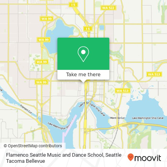 Mapa de Flamenco Seattle Music and Dance School