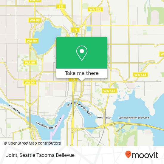 Mapa de Joint, 4336 Roosevelt Way NE Seattle, WA 98105