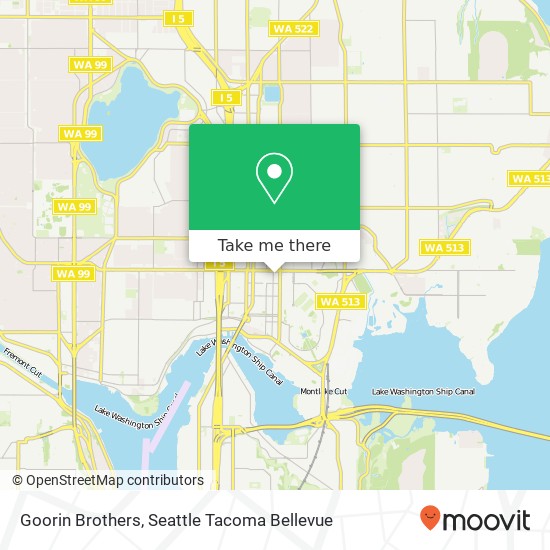 Mapa de Goorin Brothers, 4336 University Way NE Seattle, WA 98105