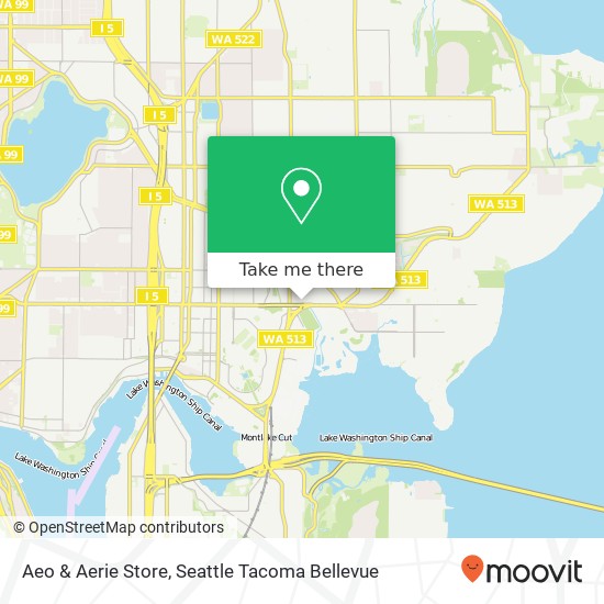 Mapa de Aeo & Aerie Store, 2643 NE 46th St Seattle, WA 98105