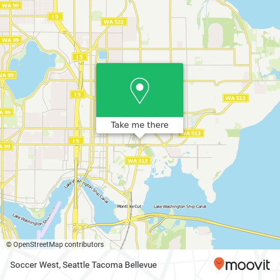 Mapa de Soccer West, 4610 25th Ave NE Seattle, WA 98105