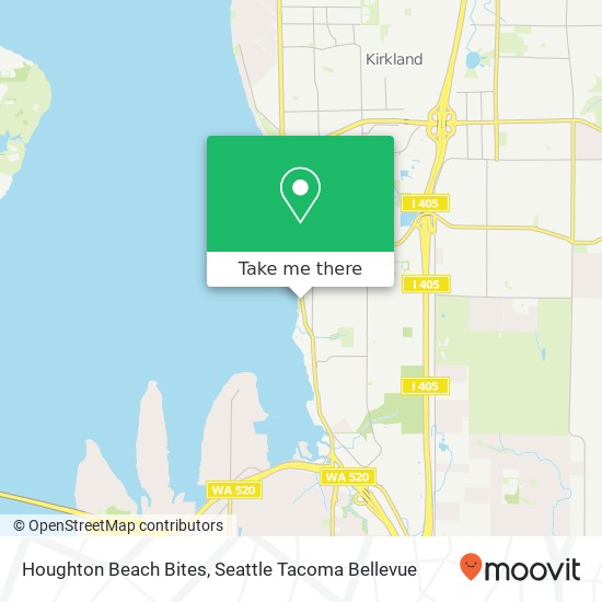 Mapa de Houghton Beach Bites, 5811 Lake Washington Blvd NE Kirkland, WA 98033