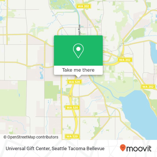 Mapa de Universal Gift Center, 15521 NE 61st Ct Redmond, WA 98052