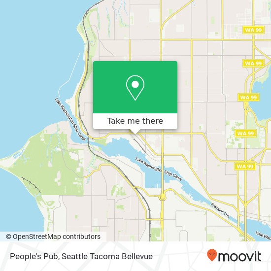 Mapa de People's Pub, 5429 Ballard Ave NW Seattle, WA 98107
